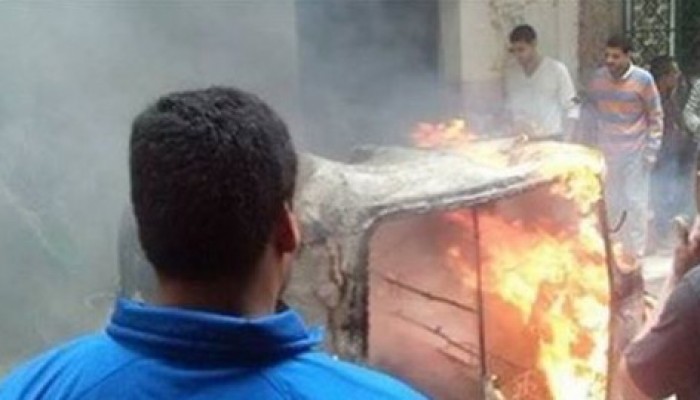 إنفجار توك توك ونجاة صاحبة من الموت بالشرقية