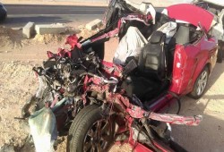 مصرع ضابط شرطة في حادث تصادم مروع