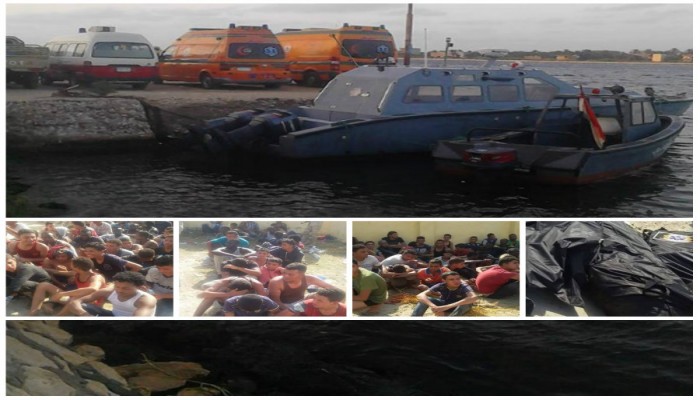 بالصور .. مركب رشيد الغارقة كان على متنها 500 مهاجر غير شرعي