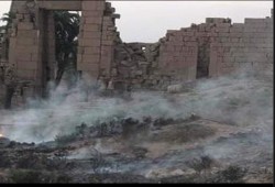 "اندلاع حريق هائل بمعبد الكرنك بالأقصر"