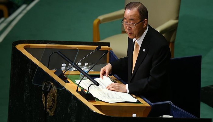 كي مون يطالب بحظر تحليق طيران النظام السوري فوق مناطق المعارضة