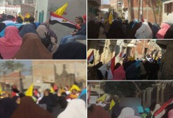 تظاهرة حاشدة بالقرين بالشرقية دعما لحق الغلابة