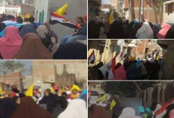 تظاهرة حاشدة بالقرين بالشرقية دعما لحق الغلابة