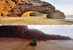 المغرب : انهيار  "قوس لكزيرة" أشهر منظر طبيعي في البلاد