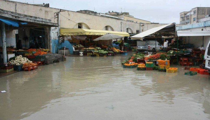 الفيضانات تجتاح عدة مناطق في تونس