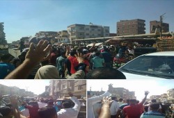 البحيرة : مسيرة ثورية لأهالى أبو المطامير تندد بغلاء الأسعار