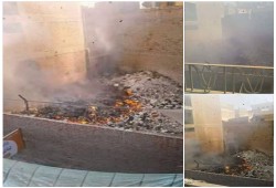 دخان "محرقة القمامة" بأبو حماد يصيب الأهالي بالإختناق