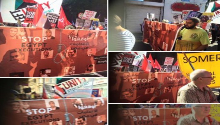 تظاهرة لمصريون وبريطانيون ببرمنجهام البريطانية تفاعلاً مع حملة "اعدام وطن"