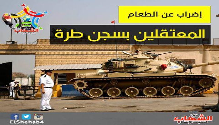 2500 معتقل سياسي بسجن إستقبال طرة يبدأون إضراباً عن الطعام احتجاجاً علي سوء المعاملة