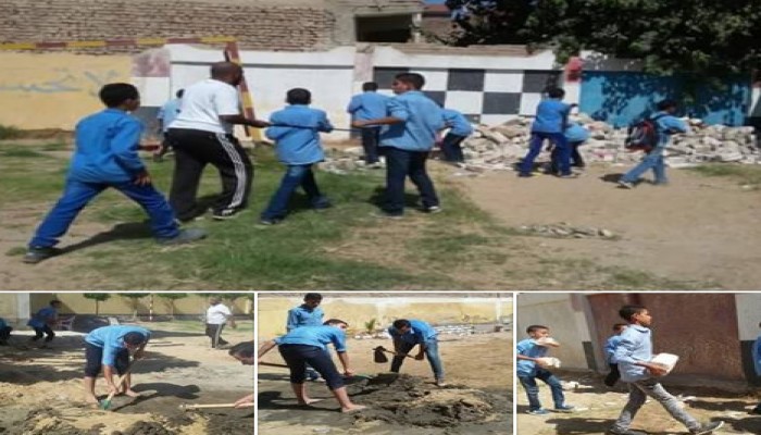 الإعدادية بنين بالدلنجات تجبر الطلاب على المشاركة في ترميم المدرسة