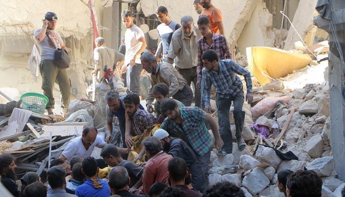43 شهيدا جراء القصف الروسي على حلب اليوم