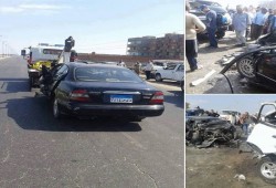 مصرع 3 وإصابة 15 في حادث تصادم على طريق بحر البقر جنوب بورسعيد