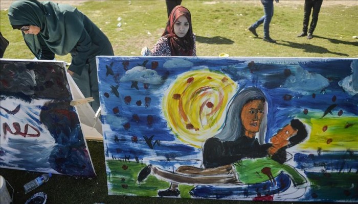 معرض رسم مفتوح في غزة بمناسبة اليوم العالمي لـ"الصحة النفسية"