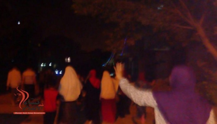 مسيرة ليلية لحرائر نساء ضد الانقلاب بأكتوبر
