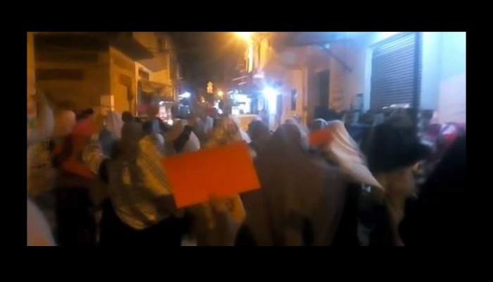 تظاهرة ليلية بالعوايد ضد حكم العسكر