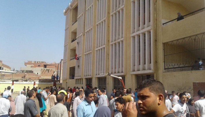 إنهيار أجزاء من مدرسة الهمشري الإبتدائية بالغربية على رؤوس التلاميذ