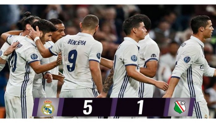 الملكي يمطر شباك ليجيا بخماسية والدون يغيب عن التهديف