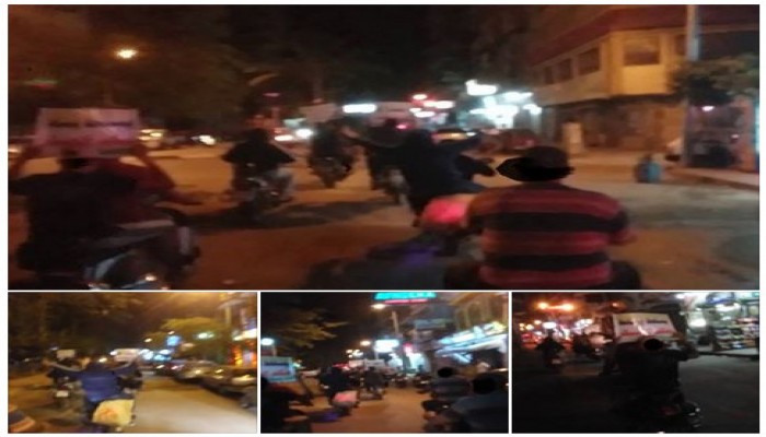 مسيرة بالدراجات النارية لشباب دمياط ترفع لافتات "يسقط حكم العسكر"