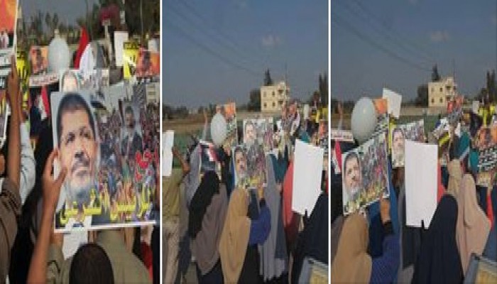 ثوار الحسينية بالشرقية يطالبون برحيل العسكر في جمعة "حق الشعب"