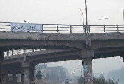 لافتات "انزل شارك 11/11" تُزين "كباري مصر"