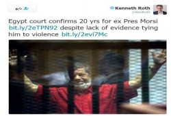 "هيومان رايتس ووتش": الرئيس مرسي لا يعرف العنف