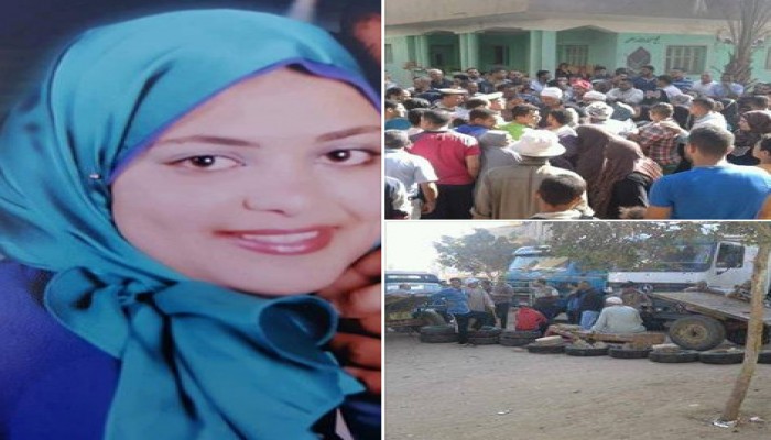 قطع طريق الصلاحات بالدقهلية ردا علي إختفاء فتاه