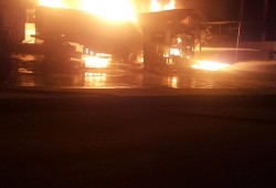 حريق هائل بمحطة وقود بمدينة طنطا