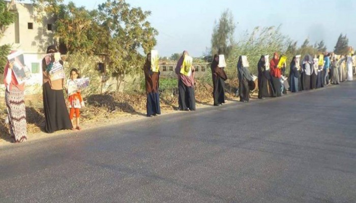 تواصل التظاهرات الرافضة لحكم العسكر بالحسينية بالشرقية