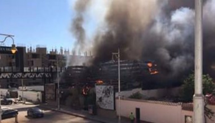 حريق هائل بمصنع إسفنج فى البدرشين بالجيزة