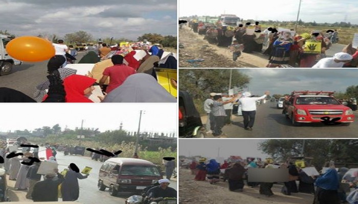 ثوار الحسينية بالشرقية يدشنون إسبوع "العيشة مرار" بمسيرة حاشدة