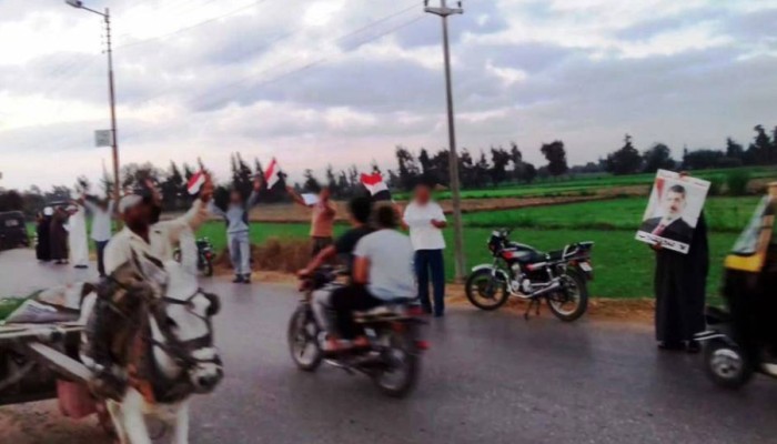 أهالي بلقاس بالدقهلية يواصلون حراكهم لإسقاط الانقلاب