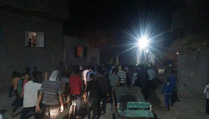 مسيرة ليلية حاشدة لرافضي الانقلاب بحوش عيسى