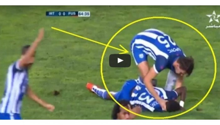 شاهد (فيديو) كيف أنقذ لاعب في الدوري المغربي زميله من الموت