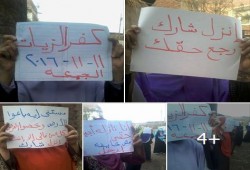 نساء ضد الانقلاب بكفر الزيات ينظموا سلسلة بشرية حاشدة