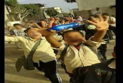 مسيرة لـ"أطفال ضد الانقلاب" بحوش عيسى ضد جرائم داخلية الانقلاب