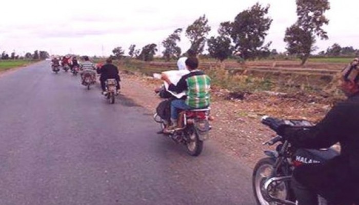 مسيرة دراجات بخارية لثوار دكرنس بالدقهلية تنديدا بغلاء الأسعار