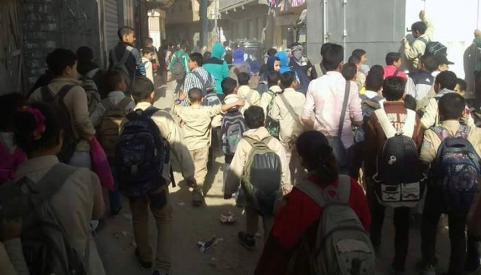 مسيرات لأطفال وطلاب ضد الانقلاب بحوش عيسى تضامنا مع معتقلى برج العرب