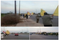 سلسلة بشرية لثوار كفر الدوار تطالب بالافراج عن المعتقلين