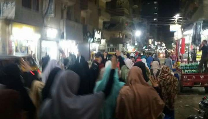 أبو حماد بالشرقية تنتفض ليلا ضد حكم العسكر