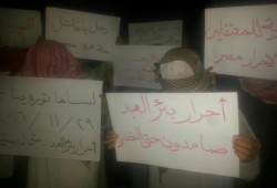 سيناء : وقفة ليلية لثوار بئرالعبد ضمن فعاليات أسبوع "لساها ثورة يناير"