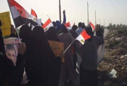 الدقهلية : سلسلة بشرية لثوار نبروة تتحول لمسيرة مناهضة للانقلاب