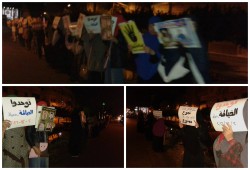 سلسلة بشرية لثوار دمياط في قرية الخياطة