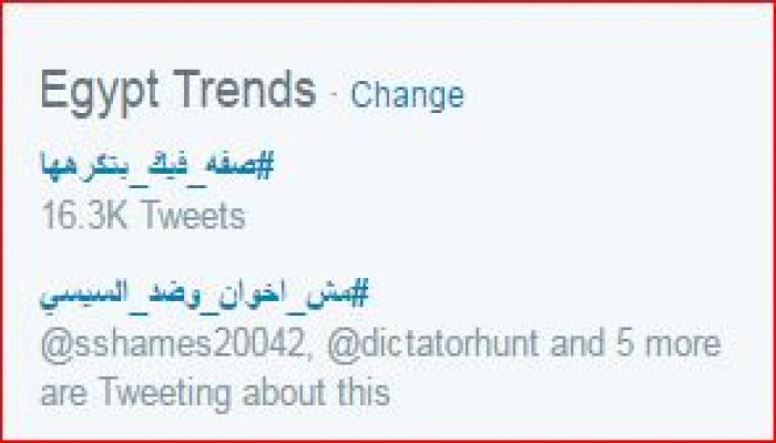 #مش_إخوان_وضد_السيسي .. يتصدر تويتر