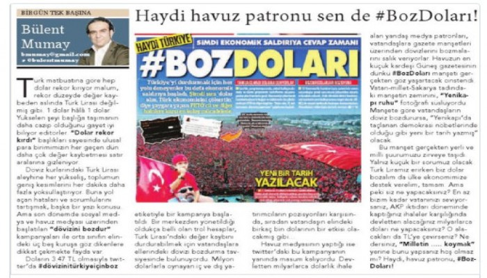 استجابة واسعة من الأتراك لطلب رئيسهم بتحويل الدولار إلى الليرة