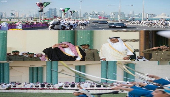 استقبال حافل للملك سلمان بالدوحة