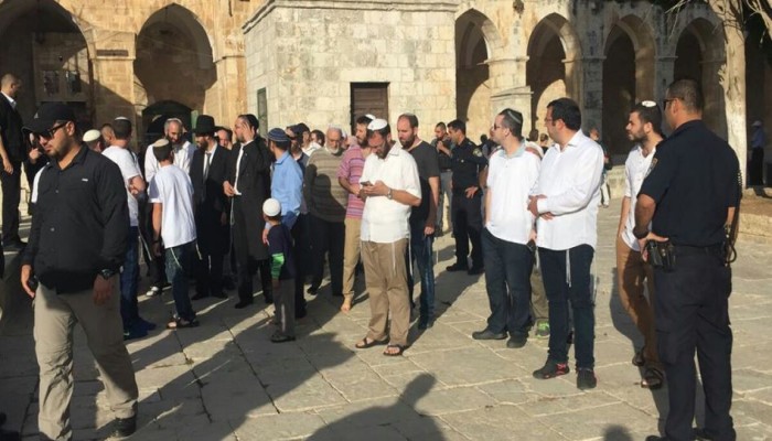 مستوطنون يقتحمون المسجد الأقصى بحماية شرطية