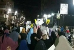 تظاهرات "الحرية حق" تتواصل ليلا من قلب مدينة أبو حماد بالشرقية