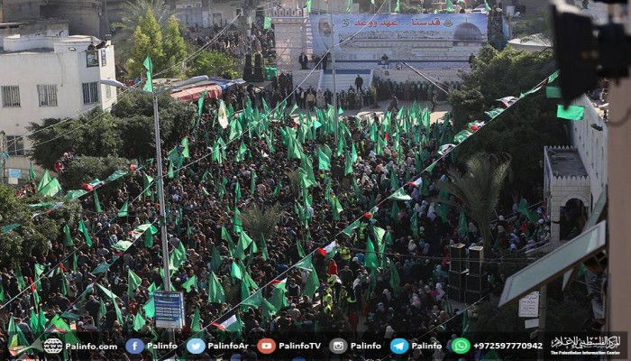 عشرات الآلاف بمسيرة حاشدة بالذكرى الـ29 لانطلاق حماس