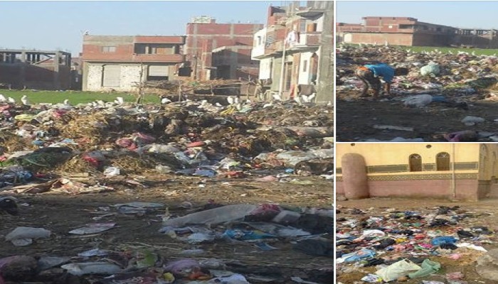 انتشار القمامة يثير غضب أهالي الوسطانية والعكريشة بكفر الدوار
