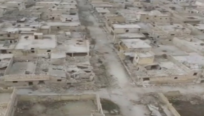 شاهد .. تصوير جوي يظهر ما فعله القصف الروسي بحلب